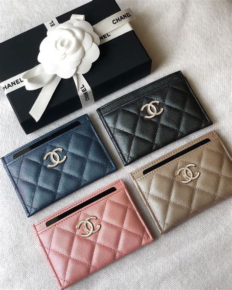 chanel card holder with zip|chanel small card holder price.